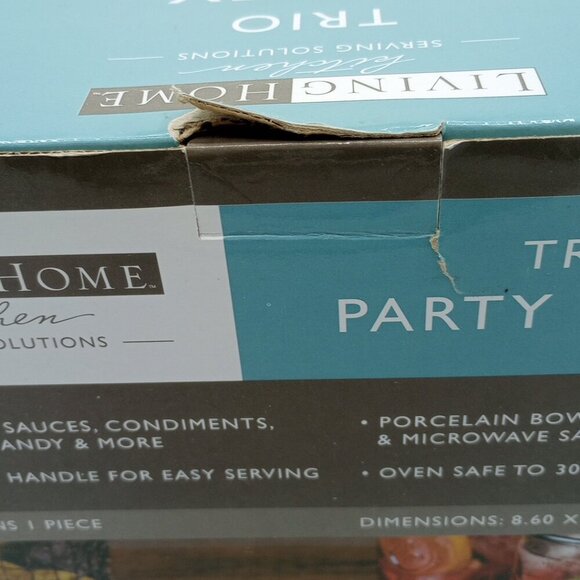 Living Home Trio Party Server - White - Picture 5 of 9